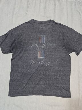 Vintage Charcoal Gray Mustang Graphic Tee
